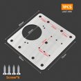 thumbnail image 1 of Furniture Hinge Repair Plate for Kitchen Cabinets Stainless Steel Cupboard Drawer Window Door Hinges Repair Kit Fittings, 1 of 4