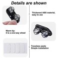 thumbnail image 3 of 24 Pieces Self Adhesive Wheels Small Caster Wheels Mini Rolling Caster Paste Plastic Sticky Caster, 3 of 5