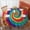 Red And Green, variant on Red and Green Tie Dye Pattern Round Tablecloth 70"x70", Wrinkle Resistant Wipeable Table Cover for Kitchen Dining Room Picnic Patio and Party
