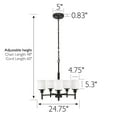 thumbnail image 3 of Design House Aubrey 5-Light Indoor Dimmable Chandelier with Frosted Glass, 3 of 14