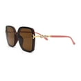 thumbnail image 3 of Womens Rhinestone Jewelry Rimless Butterfly Designer Sunglasses Burgundy - Brown, 3 of 4