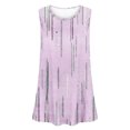 thumbnail image 5 of Débardeurs Grande Taille pour Femmes, Nouveaux Débardeurs Tendance Sans Manches, Col Rond Chemises Fluides Été 2025 Blouse Imprimée Décontractée Débardeurs pour Femmes Violet 5TG, 5 of 5