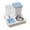 Blue, variant on Dog Water Bowl Dispenser Automatic Cat Feeder Cat Food Dispenser 2-in-1 Dry Wet Separation Feeder