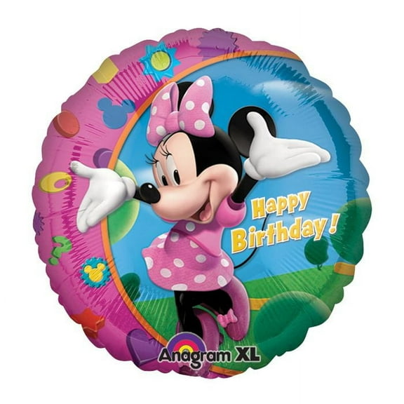 Generic Minnie Bows Mickey Mouse Characters Pink Paper Plastic Mylar Balloon