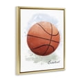 thumbnail image 2 of Stupell Industries Modern Soft Pastel Basketball Gold Floating Frame Canvas Art, 25 x 31, by Matthew Piotrowicz, 2 of 7