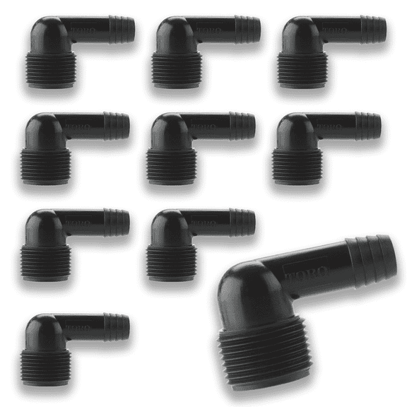 (10) Toro 53271 Funny Pipe Male Elbow 3/8 in. Insert x 3/4 in. Male NPT Fitting