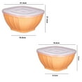 thumbnail image 5 of Stackable Square Plastic Bowl with Lid Salad Bowl for Meal Prep Kitchen Supply, 5 of 9