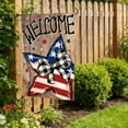 thumbnail image 4 of Boovnll 4th of July Garden Flag, 12x18" Red Blue Linen Garden Flags Double Sided Memorial Day Garden Flag for Outdoor Yard Independence Day Watercolor Decor, 4th of July Decorations, 4 of 6