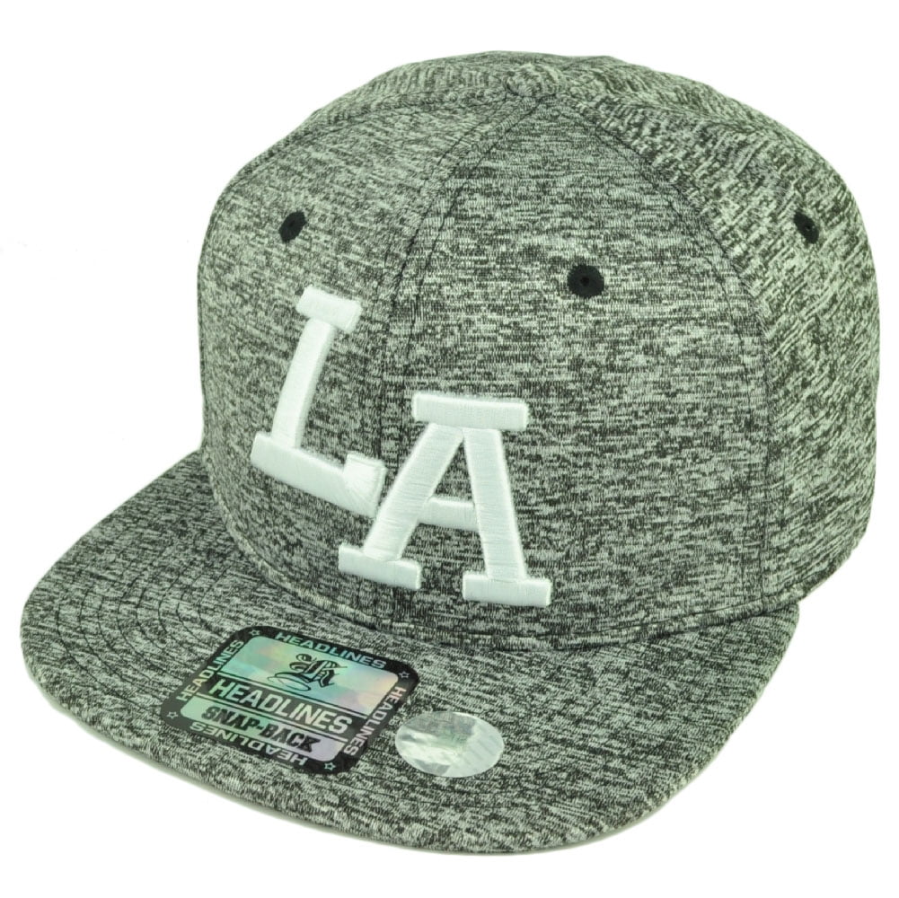 LA Los Angeles California Athletic Ash Pattern Snapback Flat Bill Brim ...