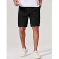 thumbnail image 2 of COOFANDY Men' Casual Cargo Shorts Stretch Elastic Waistband Drawstring Cotton Chino Shorts with Multi Pockets, 2 of 6