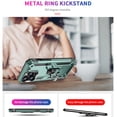 thumbnail image 4 of Allytech Rugged Case for iPhone 15 Pro Max, Military Grade Protection Shockproof Non-Slip Cover with Metal Rotatable Ring Stand, Magnetic Car Mount Holder Fashion Case for iPhone 15 Pro Max -Darkgreen, 4 of 7