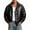 A_ Black, variant on Mens Leather Jacket Loose Short Point Collar Snap Outer Coat, Oversized Cut Side Slip Pockets for City Strolls Evening Outings Black M