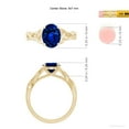 thumbnail image 5 of ANGARA Lab Grown 2 Ct Blue Sapphire Celtic Knot Engagement Ring in 14K Yellow Gold for Women (Size-9x7mm) | September Birthstone, Anniversary, Jewelry Gift for Women | Lab Grown Blue Sapphire Ring, 5 of 8