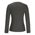 thumbnail image 6 of Womens Tops Basic Tops for Woman Casual Solid Color Shirts Long Sleeve T Shirts Trendy Crewneck Tees Blouses Basic Outfits Shirts for Women, 6 of 6