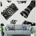 thumbnail image 4 of Orinice Film Camera Movie Clap Black and White Tapestry Wall Hanging Unique Style Graphic Tapestries Home Wall Decor Art for Living Room Bedroom Apartment Farmhouse Dorm 40x60inch, 4 of 6