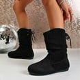 thumbnail image 6 of Fashion Suede Ankle Boots With Rear Lace Up Design Comfortable Casual Footwear Ideal For Autumn Winter, 6 of 9