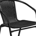 thumbnail image 5 of Bowery Hill 2 Piece Rattan/Glass Square Patio Dining Set in Black, 5 of 8