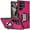 Hot Pink, variant on TJS for Samsung Galaxy S25 Ultra Phone Case, [Military Grade] Heavy Duty Magnetic Support Ring Kickstand Cover for Galaxy S25 Ultra (Hot Pink)
