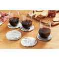 thumbnail image 6 of Fox Run Natural White Polished Marble Stone Coasters, 3.5" Diameter, Set of 6, 6 of 8