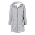 thumbnail image 2 of Solid Plus Size Thick Warm Women Hooded Raincoat Windproof Winter Outdoor Jacket, 2 of 6