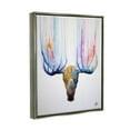 thumbnail image 3 of Antler Streaks Modern Deer Animals & Insects Graphic Art Luster Gray Framed Art Print Wall Art, 3 of 6