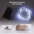 thumbnail image 3 of x 120 luces LED de cadena con pilas mini luces LED de hadas 12M luz de decoración interior y exterior para dormitorio Navidad boda fiesta hogar jardín, blanco frío [Clase de eficiencia energética A+] brillar Electrónica, 3 of 5