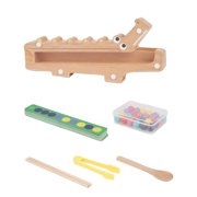 Almencla Crocodile Clip Bead Toy Montessori Color Matching Games, Kingdergarten Sorting Counting Matching Game for Girls Boys Children