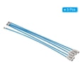 thumbnail image 3 of Uxcell 6" Cable de llavero de alambre 5 paquetes anillo de llave de acero inoxidable bucle azul, 3 of 6