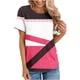 thumbnail image 1 of Tops de Hombro Frío para Mujeres Hombro Impreso Casual Insertado Cuello Redondo de Manga Corta, Moda Superior, 1 of 4