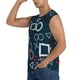 thumbnail image 3 of Fotbe Navy Blue Geometric Men's Camiseta sin Mangas Estampada para Hombres, Playera Casual para Gimnasio, Entrenamiento, Playa-Medium, 3 of 7
