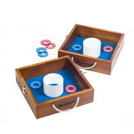 Outdoor Toss Games (Bolaball Solid Wood All-Weather Washer Toss Game- Outdoor Family Horseshoes Style Game, Perfect for Parties, Camping,)