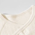 thumbnail image 5 of Jalioing Newborn Cotton Rompers Soft Comfortable Tie Side Bodysuit Solid Color Long Sleeve Romper for Baby Boy Girl, 5 of 6