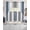 Dark blue, variant on Sage Green Grey Swag Curtains for Living Room/Bedroom Windows, Gray Farmhouse Modern Rustic Kitchen Curtains and Valances Set 36 Inch Length, Light Filtering Swags Valance Curtain Panels