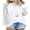 White, variant on Women's High Neck Casual Blouses Balloon Lace Sleeve Loose Shirt Tops