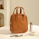thumbnail image 1 of Bolsa de maquillaje de gran capacidad marrón, almacenamiento de cosméticos portátil, bolsa de aseo, 1 of 3