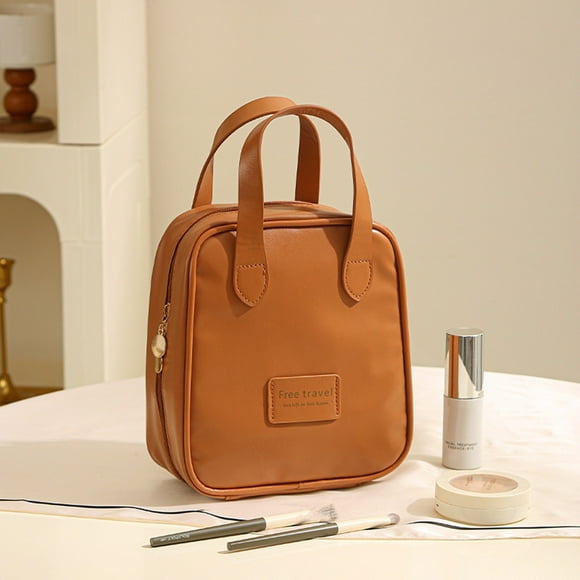 Bolsa De Maquillaje De Mano, Organizador De Cosméticos De Viaje De Gran Capacidad Con Múltiples Bolsillos, Material Resistente Al Agua Y Fácil De Limpiar Para Guardar Artículos De Tocador.
