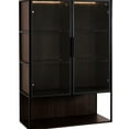 thumbnail image 3 of 51.2'' Tall Metal Frame Cabinet For Display With Tempered Glass Door And Led Lighting - Modern Minimalist Style Living Room, Office, Study Lighting,, 3 of 7