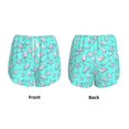 thumbnail image 3 of Balery Seashell And Starfish Pantalones cortos deportivos para mujer con forro y dos bolsillos, elásticos, para entrenamiento, gimnasio, yoga-Medium, 3 of 7