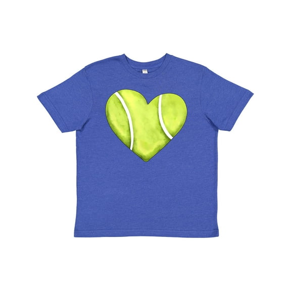 Inktastic Tennis Ball in Heart Youth T-Shirt