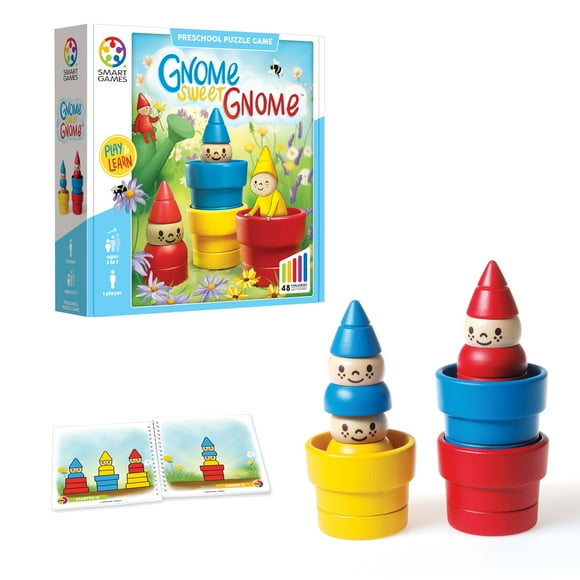 Juego de lógica SmartGames Gnome Sweet Gnome para niños de 3 años en adelante