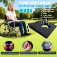 thumbnail image 6 of Gel Wheelchair Seat Cushion,Bed Sore Cushions for Butt,Hemorrhoid Pillow,Sciatica,Coccyx,Pressure Sore and Ulcer Pain Relief Butt Pillow,Cushion for Office Chairs 18" L x 15" W(Black), 6 of 9