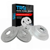 TRQ Front & Rear Performance Brake Rotors Set Premium G-Coated Fits Select 1991 BMW 318i 1984-1987 325e 1987-1991 325i 1987-1990 325is