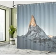 thumbnail image 4 of Ambesonne Switzerland Shower Curtain, Matterhorn Landscape, 69"Wx84"L, Purpleblue Grey Ginger, 4 of 4