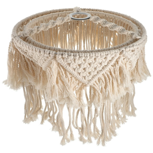 1Set Bohemian Style Cotton Woven Lampshade for Bedroom Ceiling Light Cover