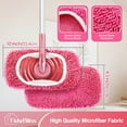 thumbnail image 5 of TidyBliss Reusable Microfiber Mop Pads 6 Pack Compatible with Sweeper (Pink), 5 of 9