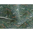 thumbnail image 3 of Ambesonne Jungle Animals Quilted Bedspread Set 3 Pcs, Tiger Crane Birds, King, Green Teal and Ginger, 3 of 4