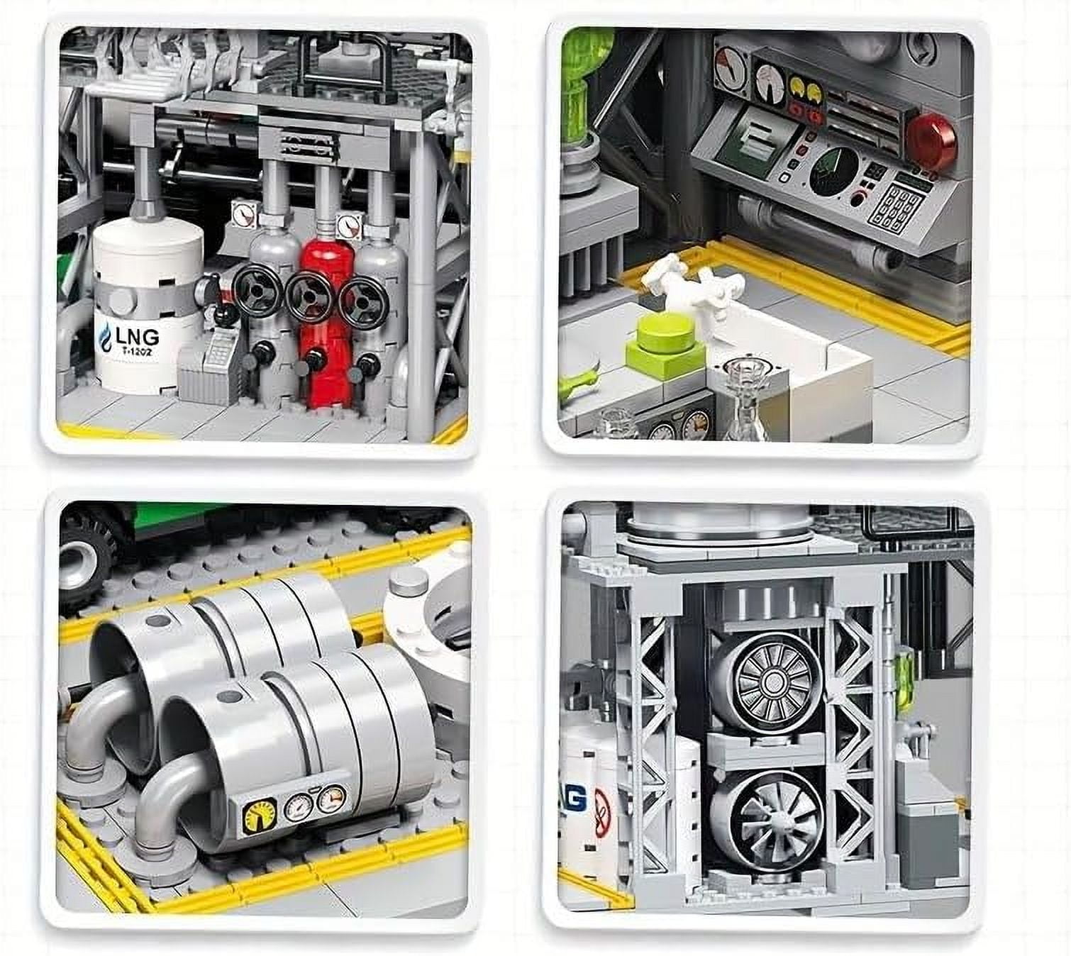 Remocguys LNG Gas Storage Plant Building Set Compatible with Lego Industrial Model Desktop Decor for Adult 704pcs