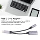 thumbnail image 4 of Cable OTG Tipo C, Divisor USB C OTG Disipación De Calor Rápida aleación De Aluminio Transferencia Rápida Carga Rápida Carcasa Antiinterferencias Para Computadora Teléfono, 4 of 7