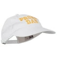 thumbnail image 5 of Proud Dad Letters Embroidered Washed Cotton Cap - White OSFM, 5 of 5