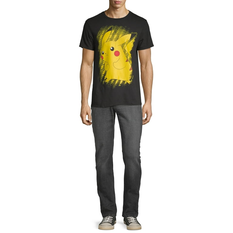 Pokemon Brushstroke Pikachu Apparel, Men's Graphic Crew Neck Short Sleeve  T-Shirt, Sizes S-3XL (Men's & Big Men's)